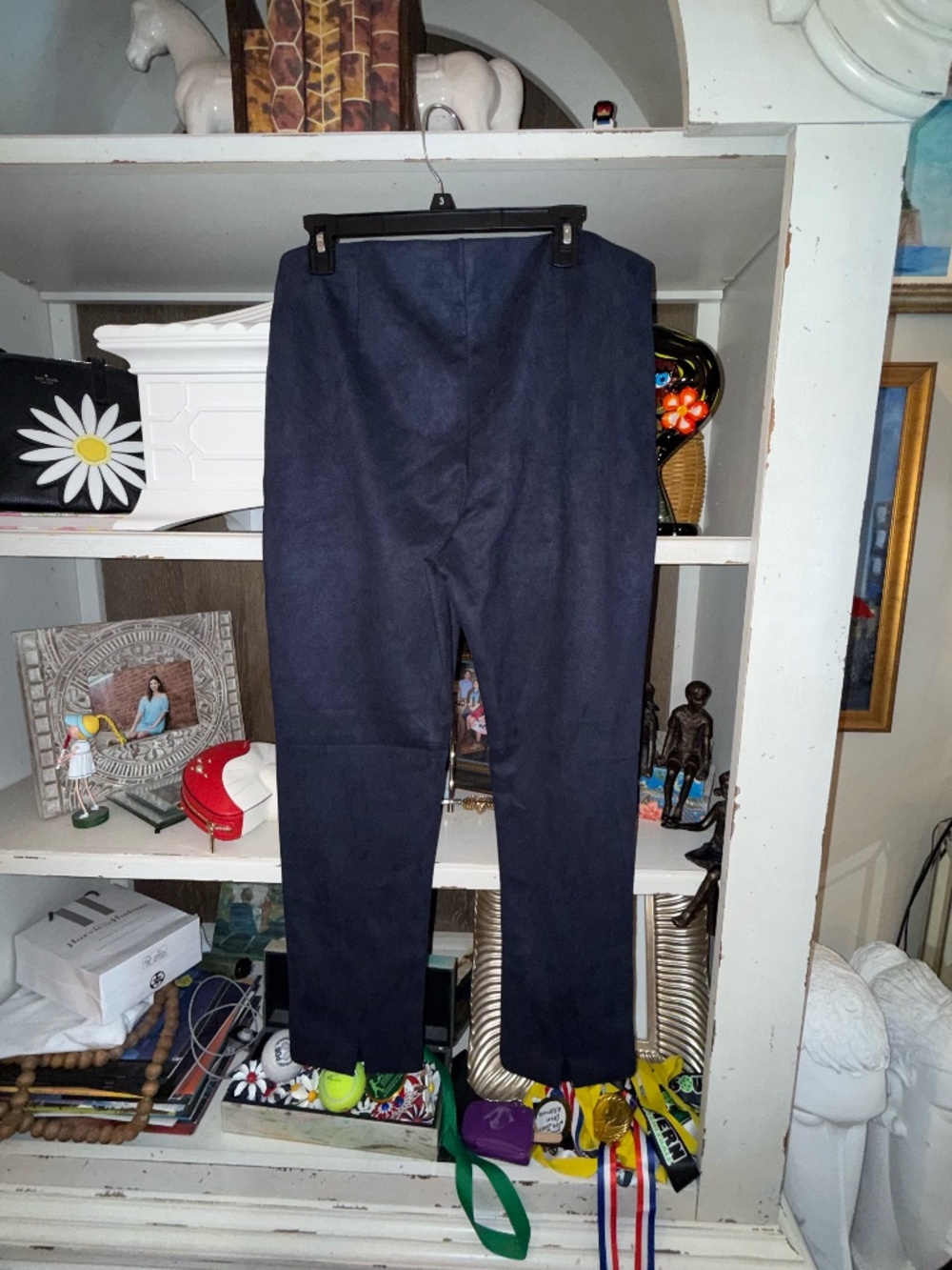 Gretchen Scott Xl navy blue faux suede pull on pants - Picture 4 of 4